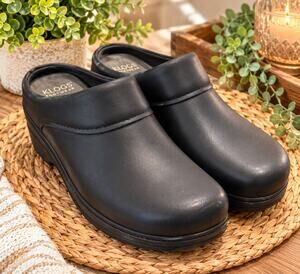 Klogs Footwear Black Slip Resistant Work Clogs Women Size 8M Nursing Chef Shoes